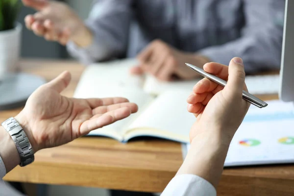 Productive meeting and project development options — Stock Photo, Image