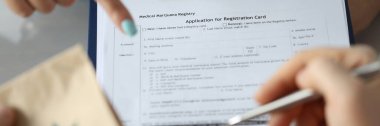 Patient filling application for registration card