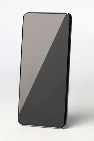 Μοντέρνο smartphone σε γκρι bacround closeup — Φωτογραφία Αρχείου