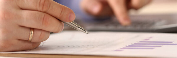 Busy Office Person do Business Accounting Concept