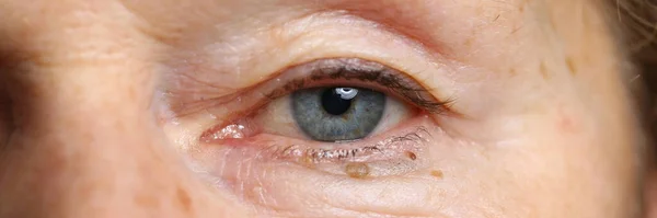 Female blue-grey eye — Stock Photo, Image