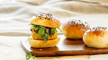 pancar ve cheakpea, vegan vejeteryan Burger