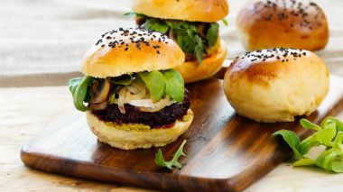 pancar ve cheakpea, vegan vejeteryan Burger