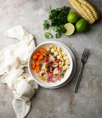 cebiche, ceviche, Latin Amerika yemeği, Peru marine edilmiş balığı.