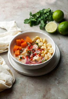 cebiche, ceviche, Latin Amerika yemeği, Peru marine edilmiş balığı.