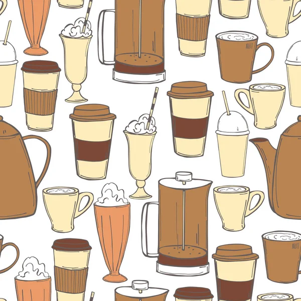 Кофейные напитки и молочные коктейли. Векторный шаблон . — стоковый вектор