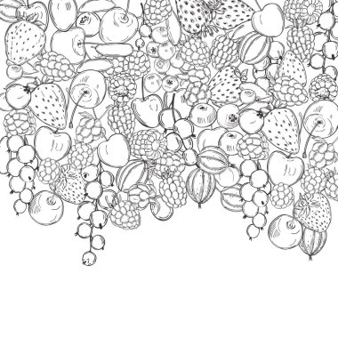 El yapımı böğürtlenli vektör arkaplan. 