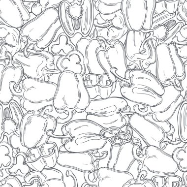 El yapımı biber. Vektörsüz desen.