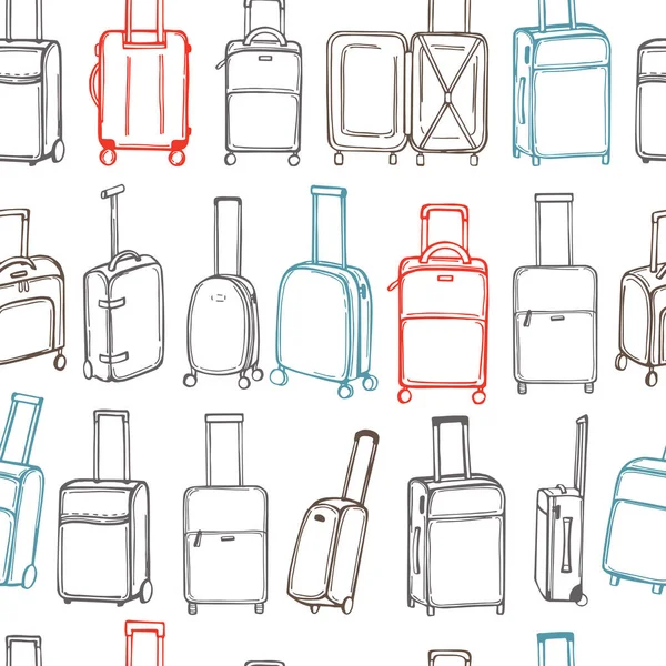 El yapımı bavullar. Vektörsüz desen 