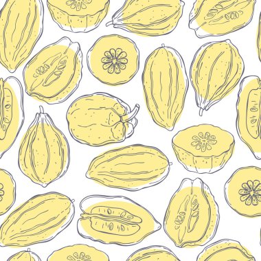 El yapımı limon. Vektörsüz desen