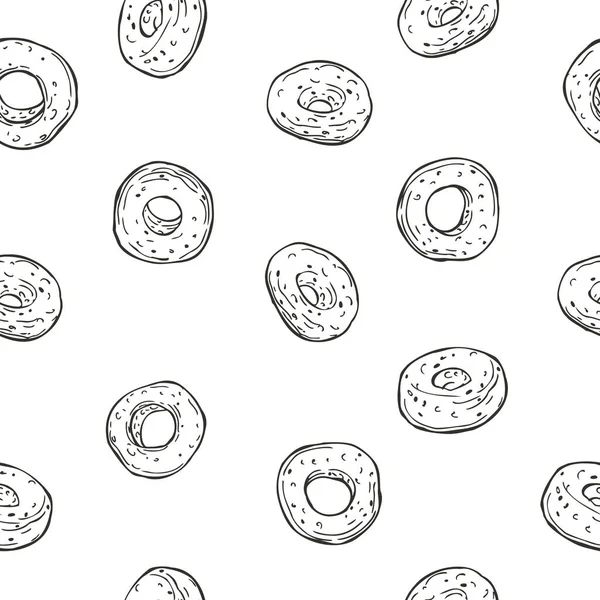 El yapımı kahvaltı gevrekleri. Vektörsüz desen.