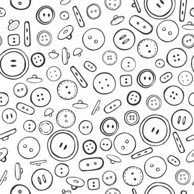 El çizimi düğmeler. Vektörsüz desen.