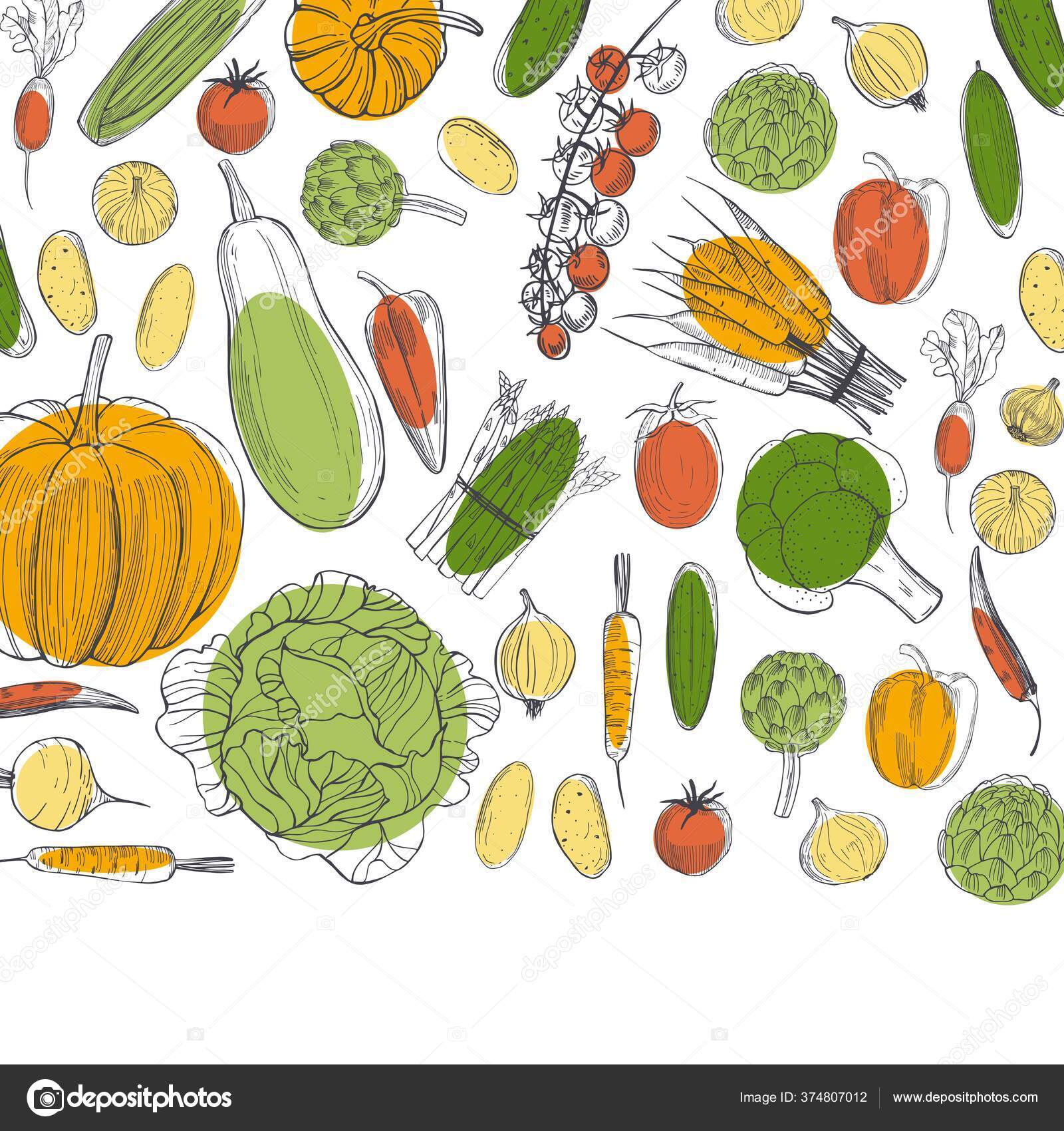 野菜を手描きでベクトル背景 スケッチイラスト ストックベクター C Rraya 野菜を手描きでベクトル背景 スケッチイラスト ストックベクター C Rraya