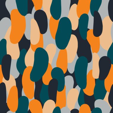 Renkli elementlerin soyut ve pürüzsüz vektör deseni