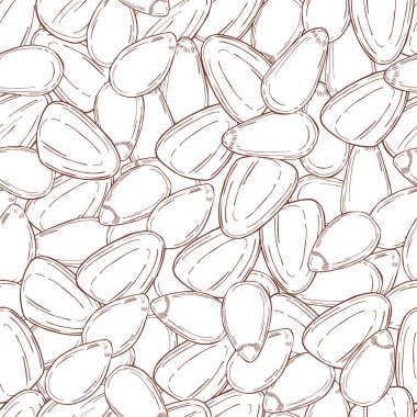 El yapımı fındık. Çam fıstığı. Vektörsüz desen