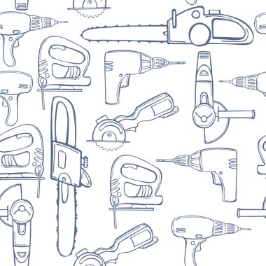 El çizimi iş aletleri. Vektörsüz desen