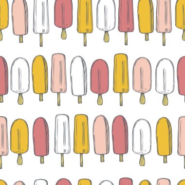 El yapımı dondurma. Vektörsüz desen