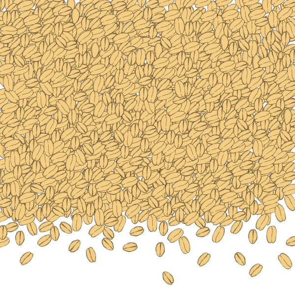 Векторний Фон Ручним Намальованим Зерном Пшениці Ескізна Ілюстрація — стоковий вектор