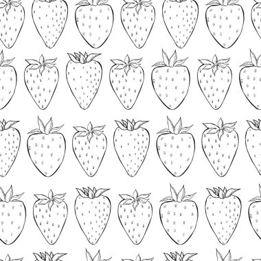 Çilekli vektörsüz desen.