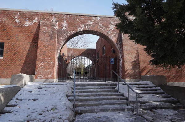 Brick Arched Wall and Stairs