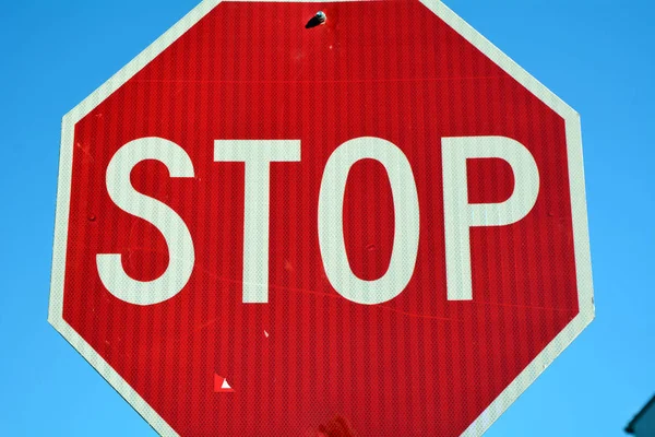 Stop Sign - Closeup — Stockfoto