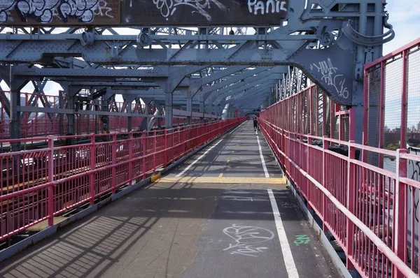 Radweg Williamsburger Brücke — Stockfoto