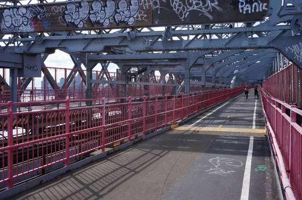 Williamsburger Brücke Radweg — Stockfoto