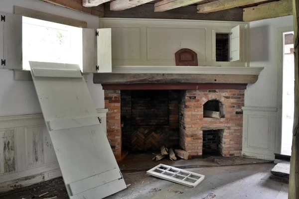 Interior Uma Antiga Casa Fazenda Construída Algum Momento Torno Início — Fotografia de Stock