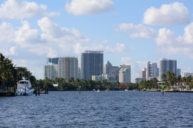 Bir tekneden olarak görülen şehir merkezi Fort Lauderdale