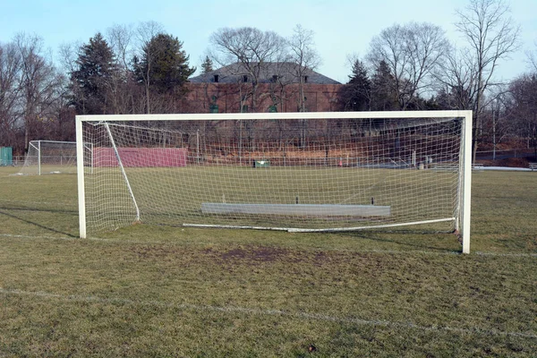 Old Soccer Goal in Field