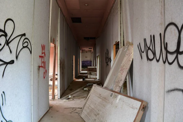 Hallway in Abandoned Hotel Conference Building