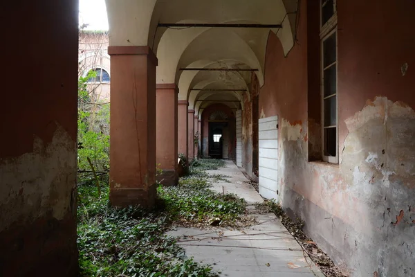 Courtyard Arcade of an Abandoned Psychiatric Hospital