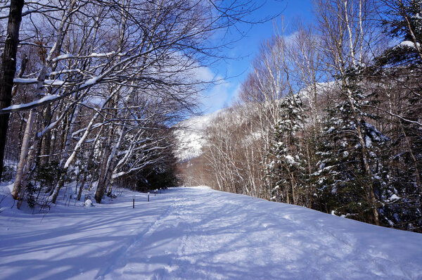 Notch Road Closed for Winter at Mount Mansfield in Stowe Vermont 