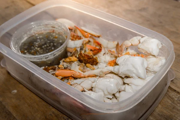 Krabbenfleisch in Krabben ist fertig zum Essen — Stockfoto