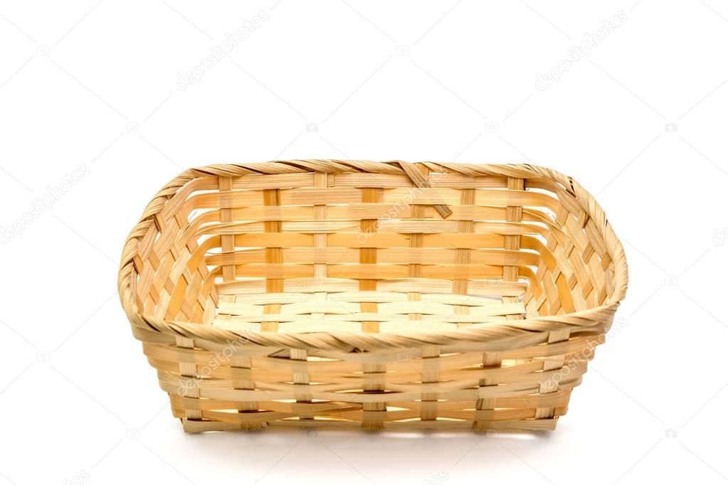 The basket is made from bamboo.