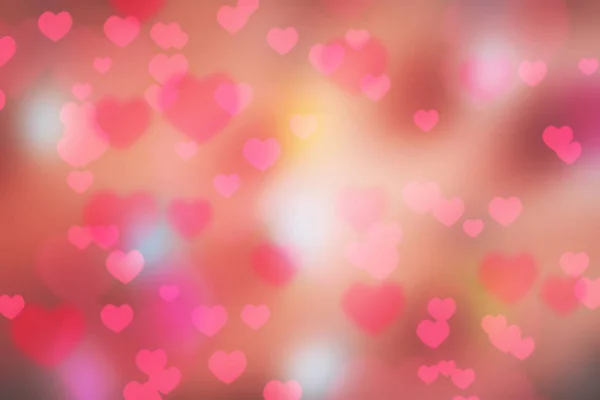 Heart-shaped bokeh and colors that are bright and beautiful. — Stock Photo, Image