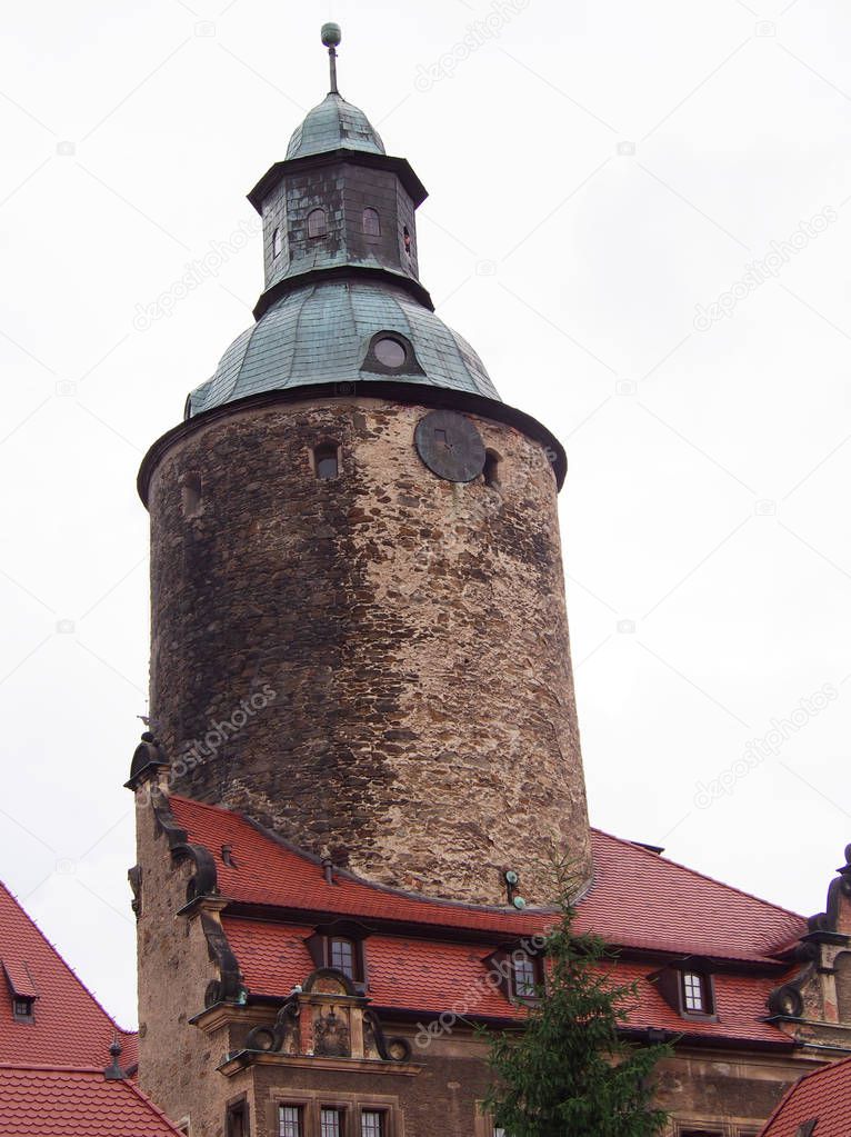 Tower of Czocha castle in Sucha in Poland