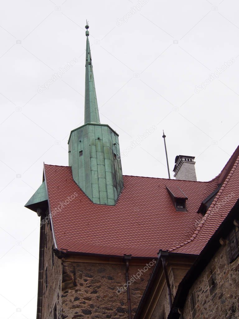 Tower at the Czocha castle in Sucha in Poland