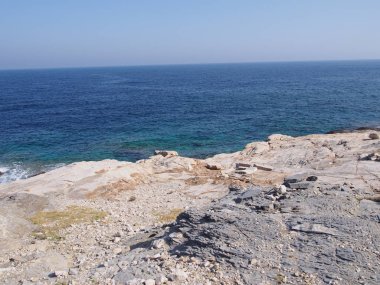 Yunanistan Thassos plaj sahil rock