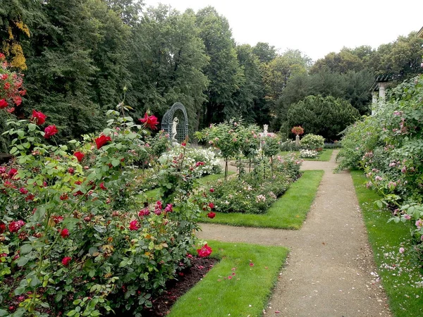 Jardín de rosas en los palacios en acut —  Fotos de Stock