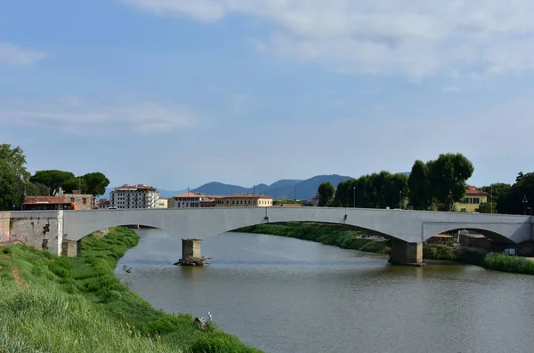 Pisa Italy View City Architecture Tenement Houses Roof Walls — 图库照片