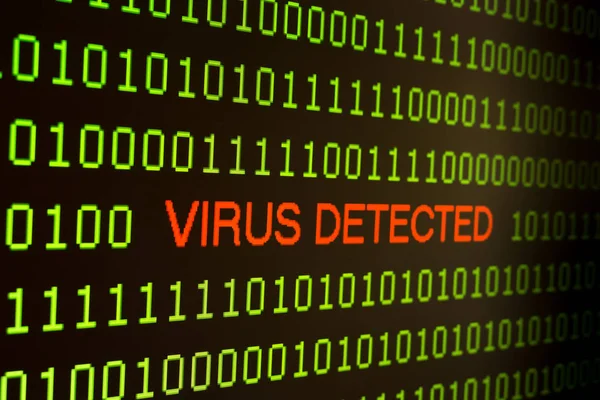 デジタル タブレットのデータを盗むと検出されたウイルス ストック写真