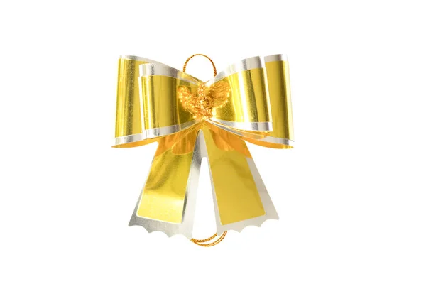 Arco dorado sobre fondo blanco. Navidad o feliz año nuevo —  Fotos de Stock