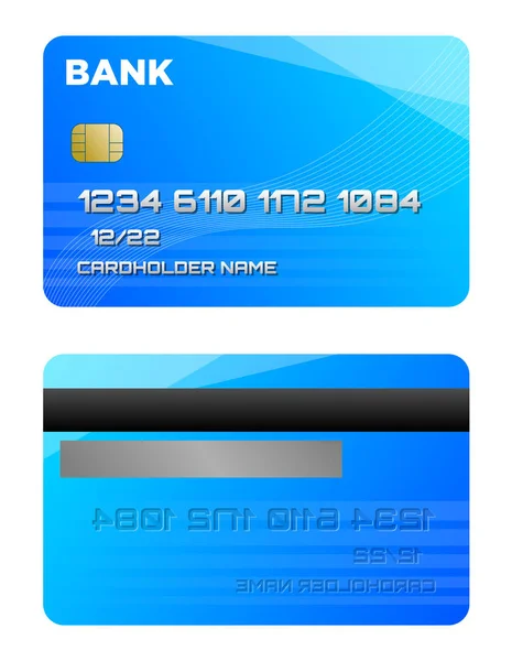 Kreditkarte zwei Seiten — Stockfoto