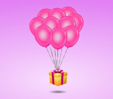 Balonlar hediye kutusu