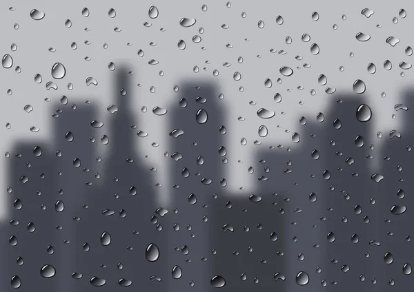 Esőcseppek az ablakon csepp — Stock Fotó