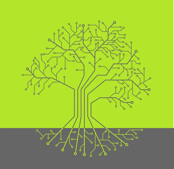Printed circuit like tree with root