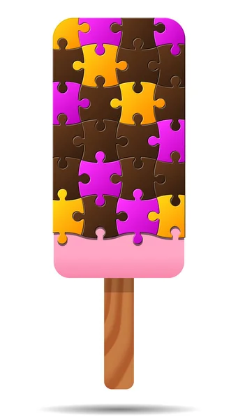 Puzzle ice cream — Stock Photo, Image