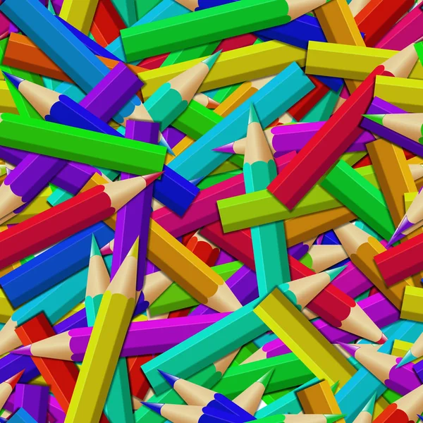 Seamless pattern, colored pencils — Stock Photo, Image