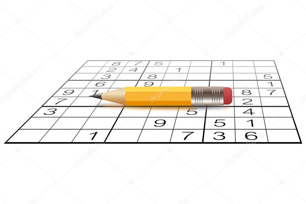 Sudoku game and little pencil